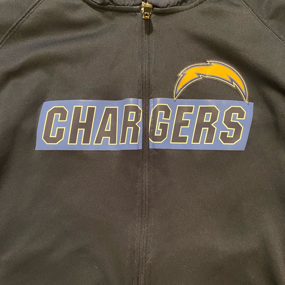 Los Angeles Chargers hoodie, size L, color navy blue